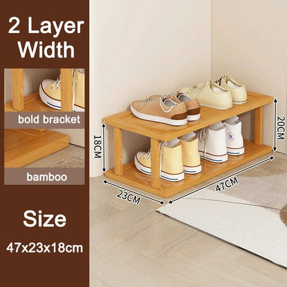 Multi-Layer Simple Bamboo Corner Shoe Rack - Forplanetsake