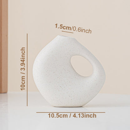 Nordic Style Abstract Design Pebble Ceramic Vase