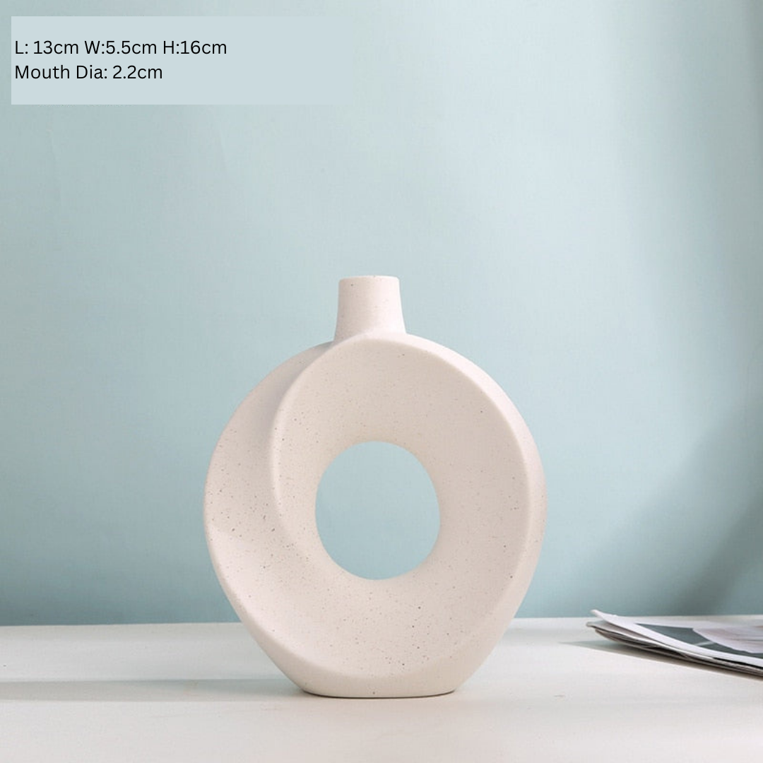 Twisted Pretzel Nordic Circular Ceramic Vases