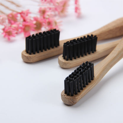 Bamboo Toothbrush with activated charcoal bristles