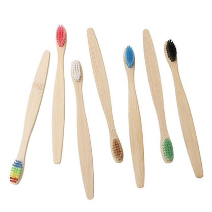 Natural Biodegradable Bamboo Toothbrush with Medium Hard Bamboo Charcoal Bristle Toothbrush Eco Organic Bamboo Toothbrush