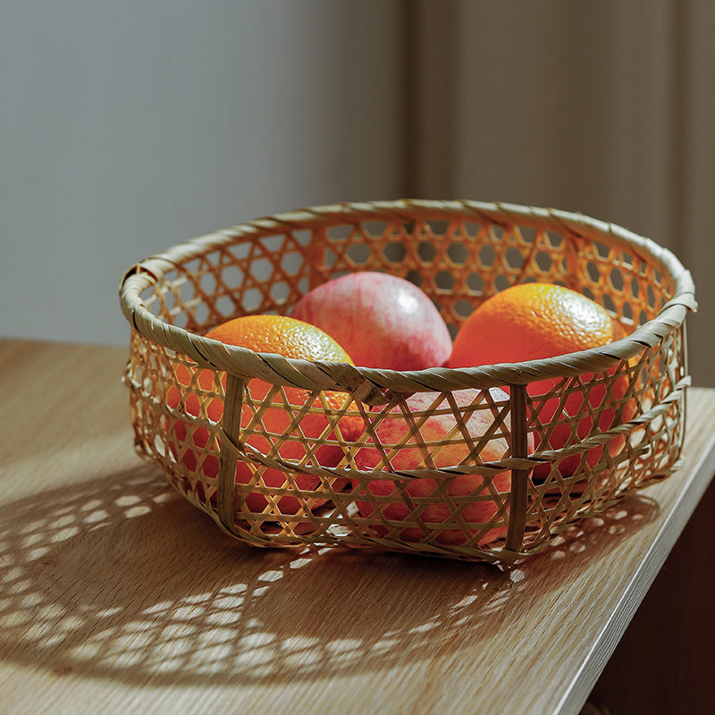 Handmade 3 pc Bamboo Basket set for fruits and sundries storage, display and organisation - Forplanetsake