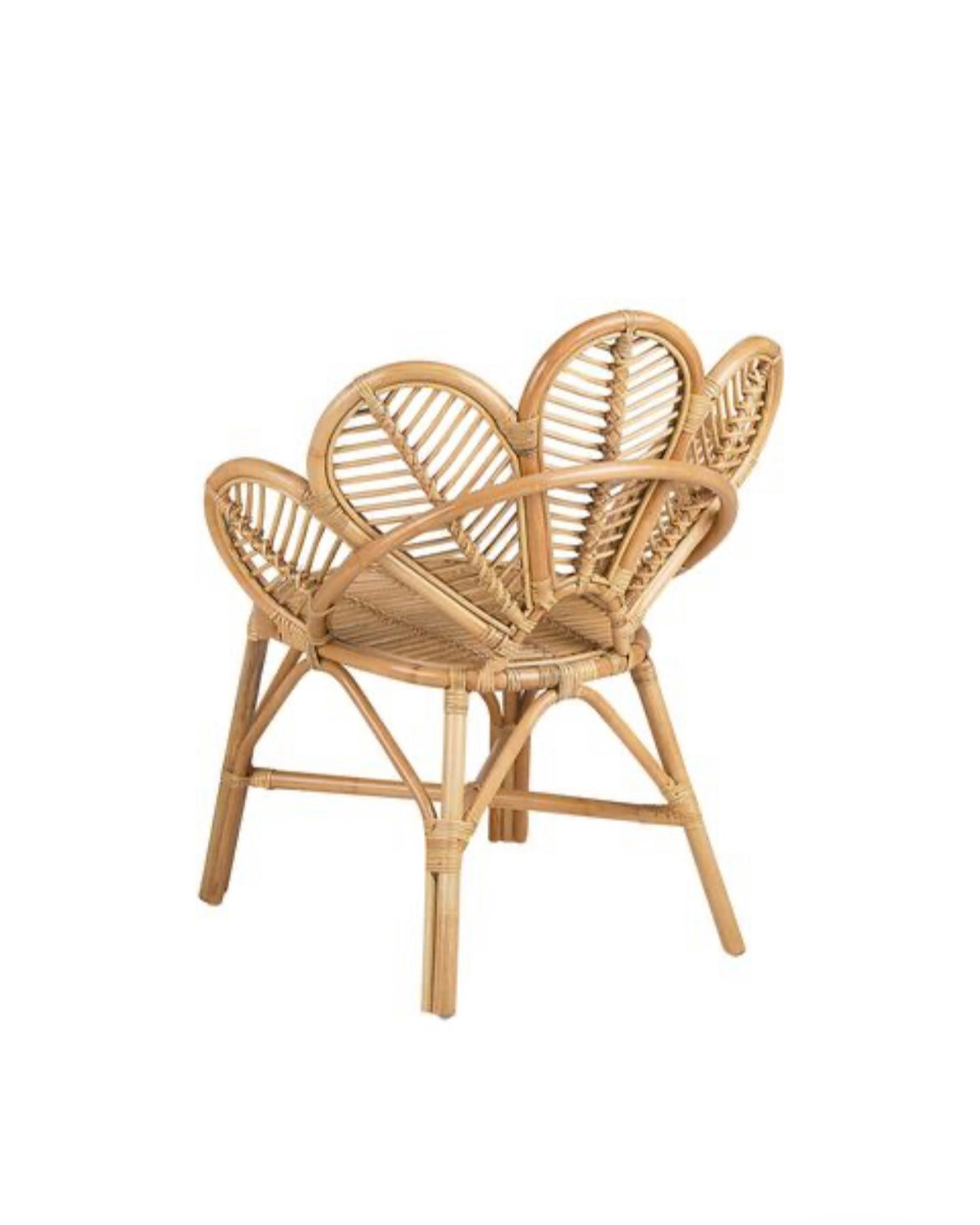 Natural Rattan Chair with Peacock Backrest - Forplanetsake