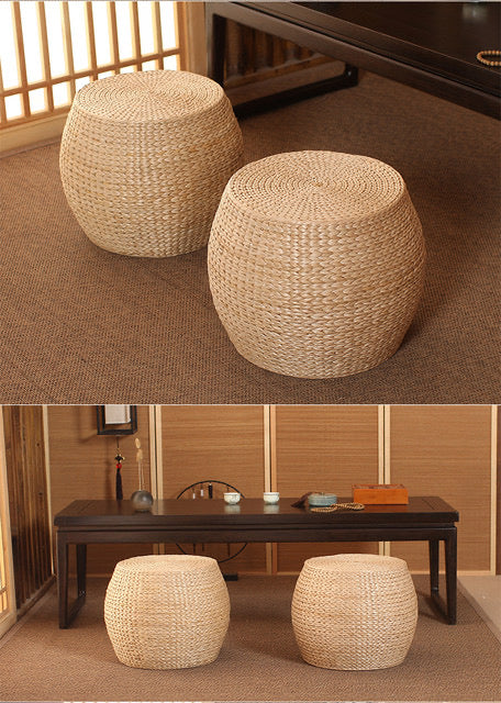 Round Rattan Multipurpose Stool