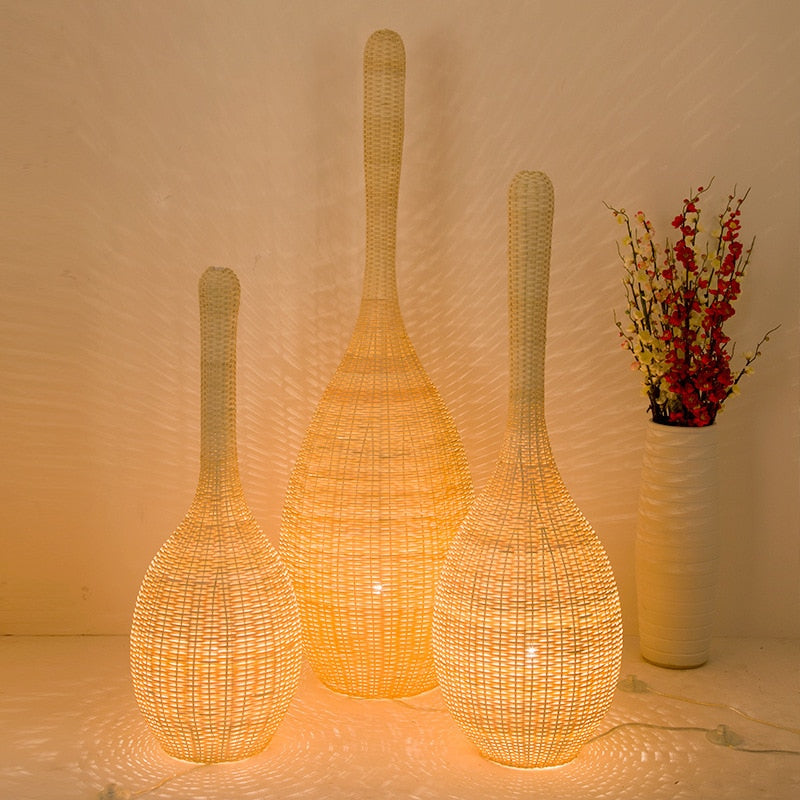 Handmade Premium Bamboo Woven Floor Lamp - Forplanetsake
