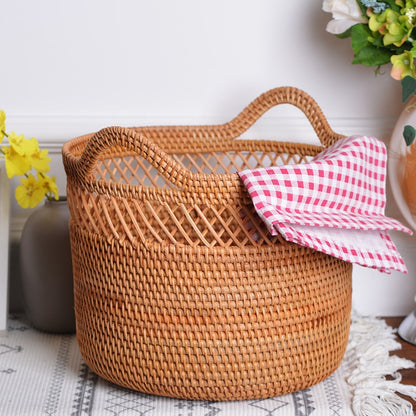 Breezy Designer Handwoven Rattan Storage Basket