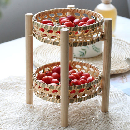 Handmade Bamboo Fruit Desert Snack Display Stand - Forplanetsake