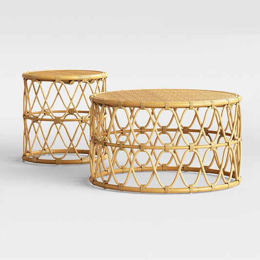 Nordic Style Real Woven Rattan Round Table - Forplanetsake