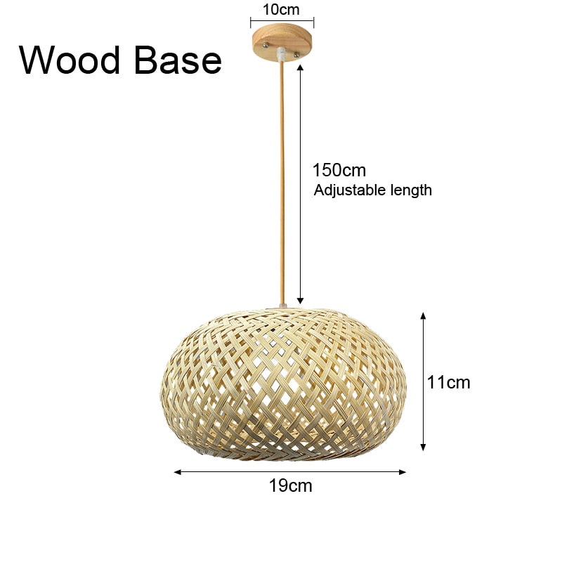 Handmade Natural Bamboo & Wicker Pendant Lampshade, Chandeliers Pendant Lights