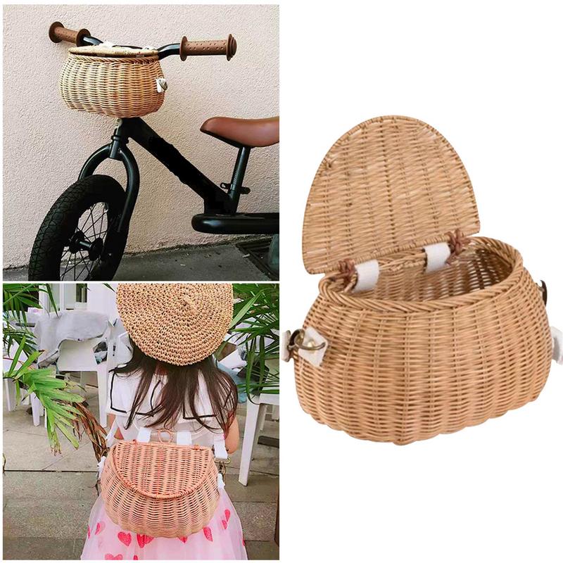 Handmade Bicycle Storage Basket, Small Back Pack & Picnic Basket