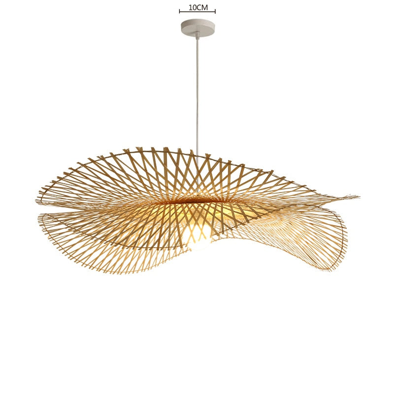 Natural Bamboo Hand Woven Chandeliers, Hanging Kitchen and Livingroom Lamps - Forplanetsake